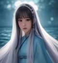 治愈系动漫画面，少女坐在花田中望向远方，色调温柔明亮，适合免费动漫网站在线观看放松心情